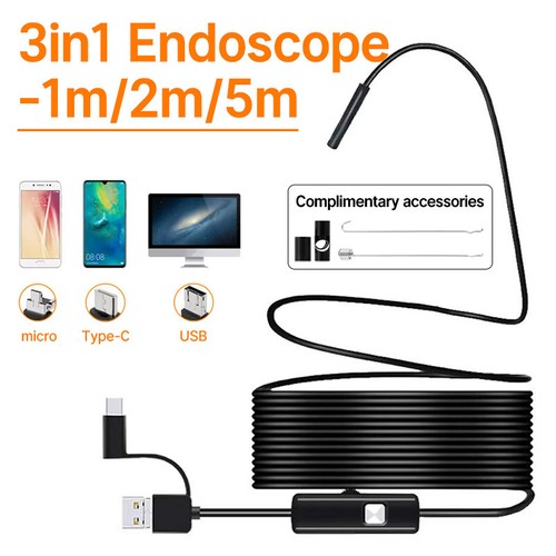 Cámara de inspección endoscópica serpentina de 8 mm de 2 MP 8LED para Android  - Imagen 1 de 8