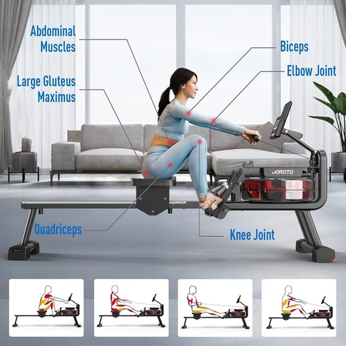 JOROTO Water Rowing Machine for Home Use, Foldable Rower Machine 136Kg Weight... - Picture 2 of 9