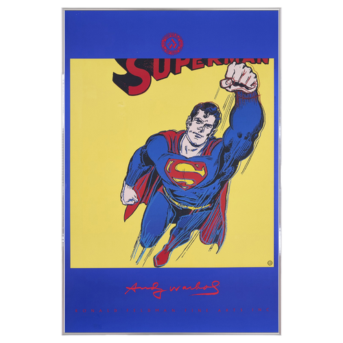 Poster Andy Warhol " Superman (1981) " 1996 Offset Myths Series