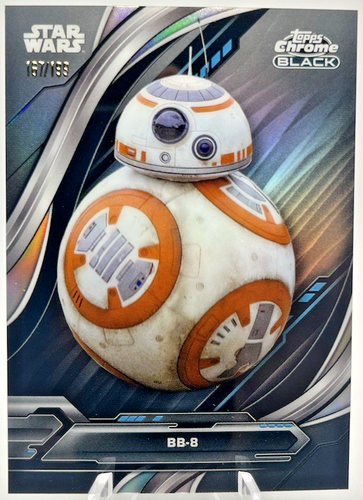 2024 Topps Star Wars Chrome Black Refractor Parallel Card 30 BB-8 167/199 RARE!