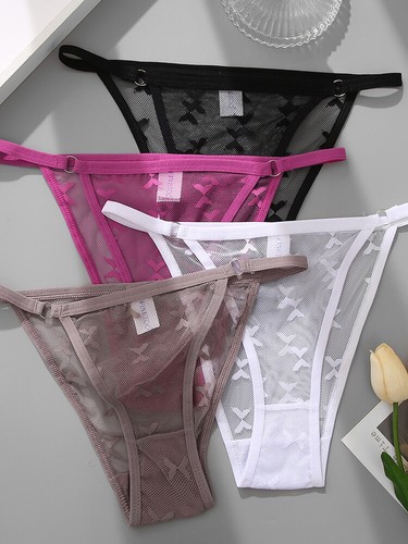 Damen Sexy Tanga G-String Niedrige Taille Durchsichtig Slip Spitze > - Bild 4 von 19
