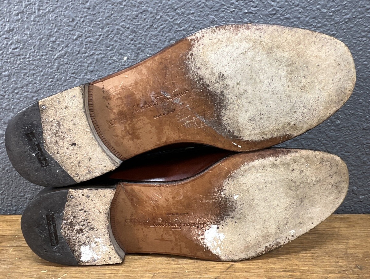 Vintage Salvator Ferragamo Paris Contrast Penny Loafer Men’s 8 D Brown Ivory Paris Contrast Penny Loafers main image 2
