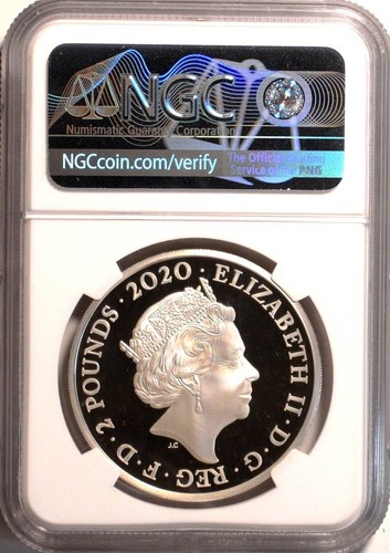 2020 UK 007 James Bond terza moneta 2 libbre moneta d'argento PF70 UC UK PCGS - Foto 4 di 10