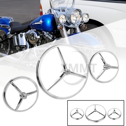 Chrome 7" Headlamp & 4-1/2" Spotlamp Fog Light Trim Bullet For Harley Road King - Bild 1 von 10