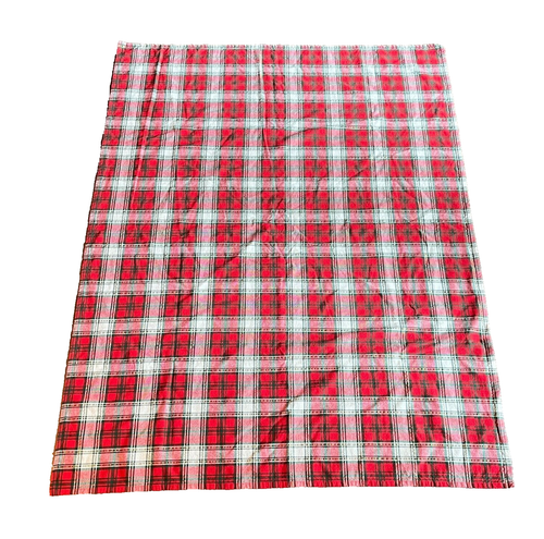 Red Green Plaid Tablecloth Christmas Farmhouse Cottage Core Rectangle 49 x 63 - Bild 3 von 6