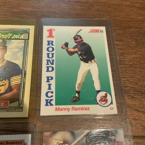 Lot Of 4 Manny Ramirez Rookie Cards Topps Score Flair Upper Deck Cleveland NM - Picture 4 of 5