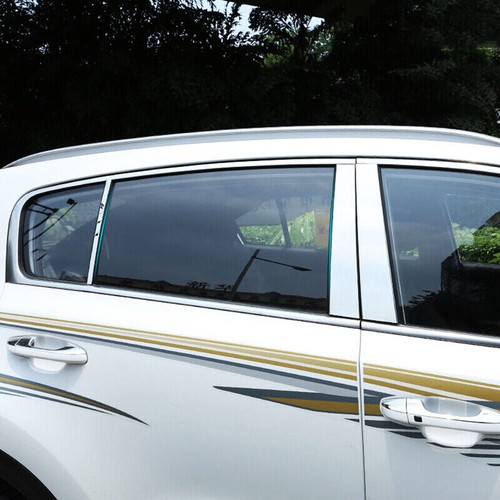 Chrome Pillar Posts for 2004~2014 Ford F150 F-150 4pcs Set Door Panel Trim Cover - Picture 4 of 10