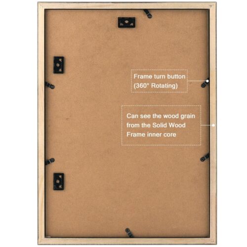 A3 Picture Frame Solid Wood Plexiglass Display 11.7x16.5 Picture Black 4 Pack - Picture 9 of 9