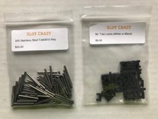 Aurora Slot Car Track - 100 Pins, 50 Black Locks, Connectors, Joiners - New