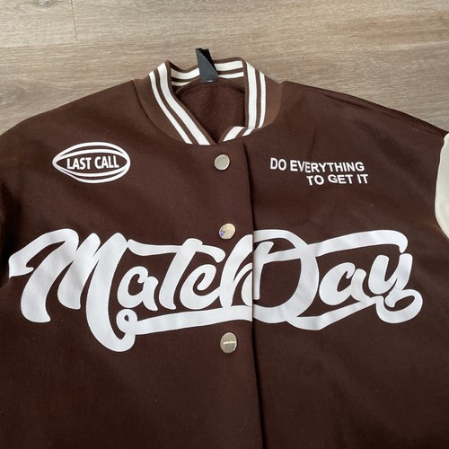 Ladies Brown And Cream SHEIN Baseball Style Jacket Size S - Picture 2 of 3