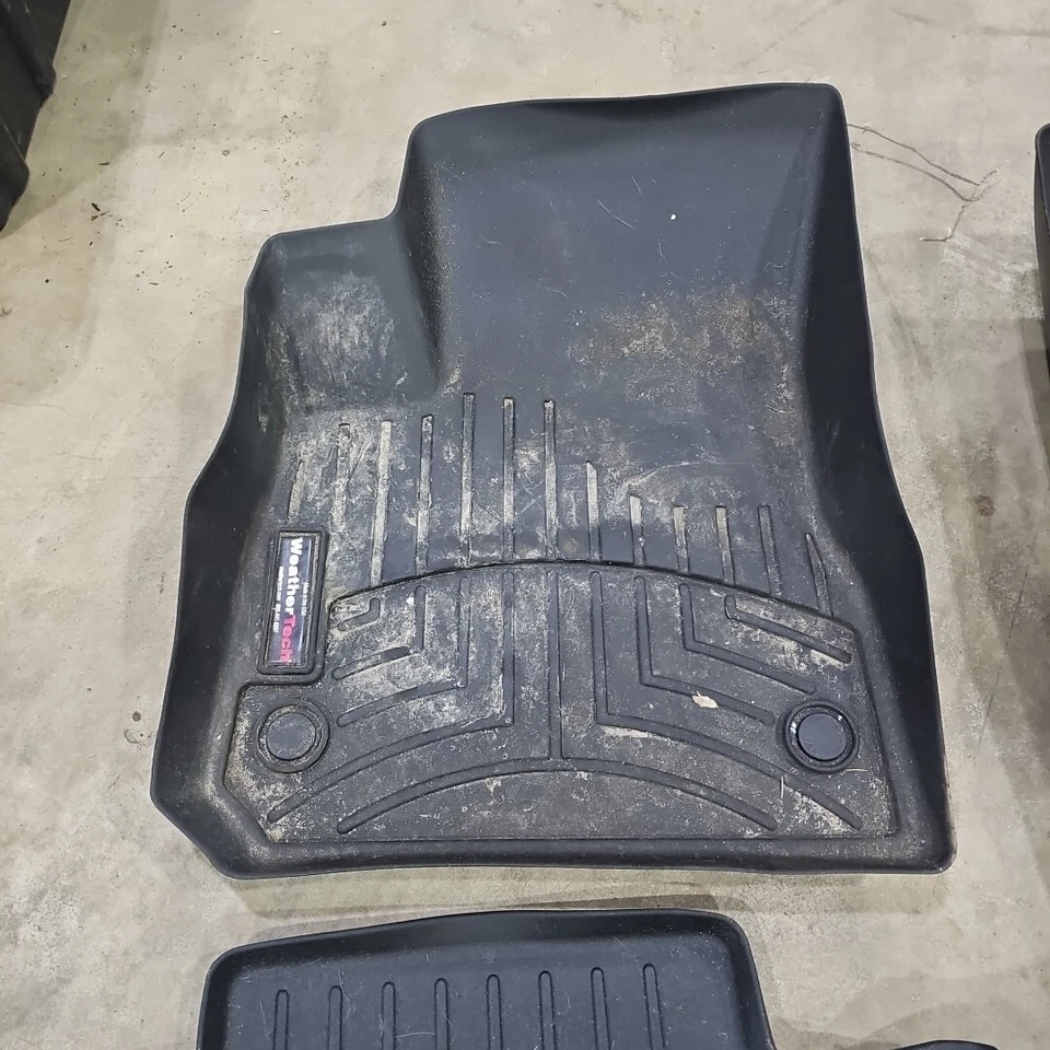 2014 2015 2016 Chevrolet Malibu Floor Matts WeatherTech 3pcs Set Black Rubber - Image 2 of 4