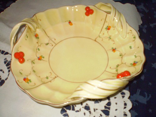 Vintage Art Deco hand-painted massive bowl ceramic Ditmar on the swan's back1678 - Picture 8 of 23