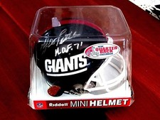 YA TITTLE NEW YORK GIANTS HOF QB SIGNED AUTO VTG RIDDELL MINI HELMET JSA BEAUTY