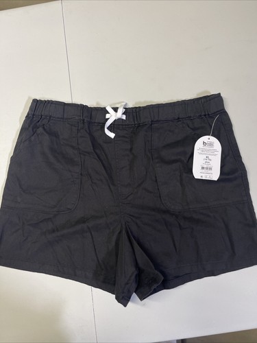 Wonder Nation Girls Pull-On Shorts sz XL Plus Elastic Waist Drawstring Black New - Bild 1 von 2