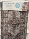 2PC Vintage Distressed Washable Accent Rug Set Door Mat Neutral Brown Grey