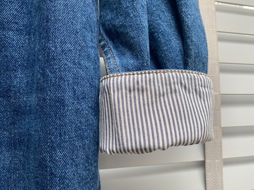 DONNA IDA Tuta Denim UK 14 Large Molto Relaxed Free Spirit Cintura Blu Lunga - Foto 4 di 12