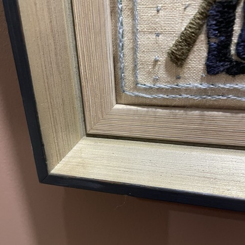 Colonial American Hand Stitch Embroidered Needlecraft British Soldier 1776 Art - Picture 9 of 16