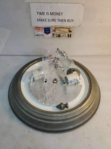 Maxim 2650PE  2 Light Ceiling Fixture STONED DOME GRAY/WHITE (1CB) - Picture 6 of 9