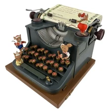 Enesco Small World Of Music Musical Typewriter Vintage 1990 **Read Description**