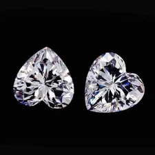 .50 Ct Natural White Diamond Heart Shape 4 mm 2 Pcs VVS1 D Grade Certified A5