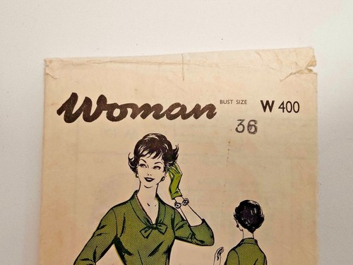 Woman W400 vintage sewing pattern slimline very easy to sew dress bust 36 - Picture 3 of 6