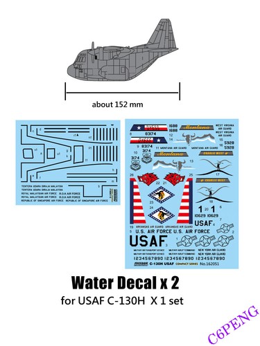 FREEDOM 162051 Compact Series:USAF C-130H Hercules Plastic Model - Picture 8 of 11