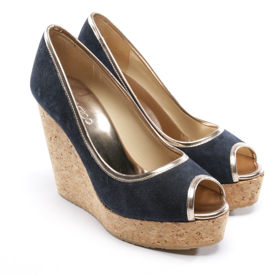 Jimmy Choo Cuñas Talla D 37,5 Azul Marrón Zapatos de Tacón Mujer Cuña Nuevo Jimmy Jimmy Jimmy Choo Cuñas Talla D 37,5 Azul Marrón Zapatos de Tacón Mujer Cuña Nuevo edición limitada en caliente