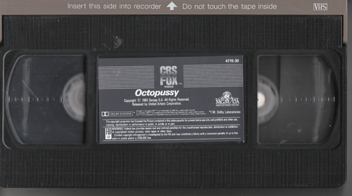 OCTOPUSSY - First Issue Of This James Bond Film On VHS (1984) NEAR MINT/MINT - Picture 3 of 3