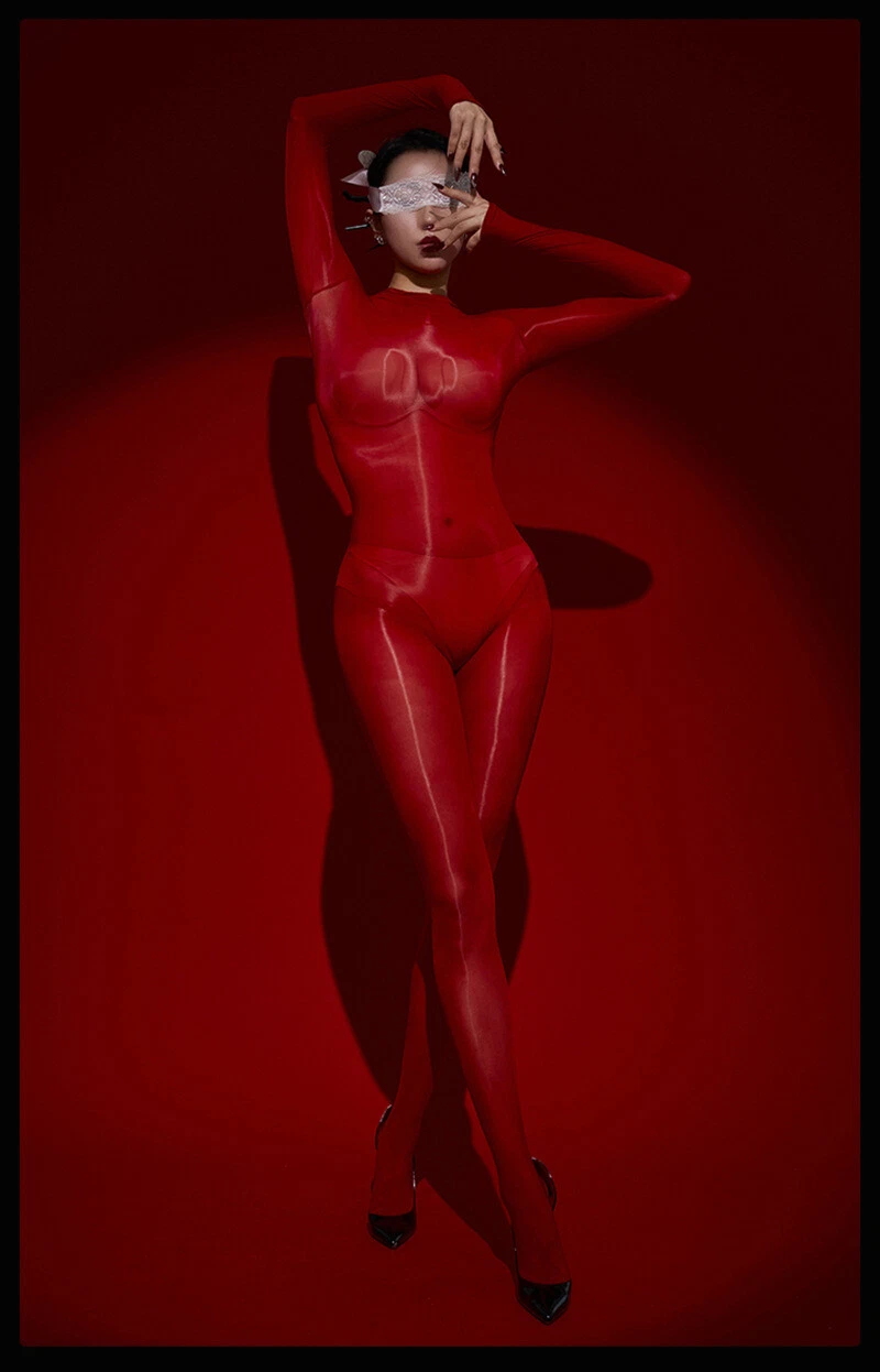 High Quality Oil Shiny Bodysuit Glossy Transparent Seamless Full Body stockings