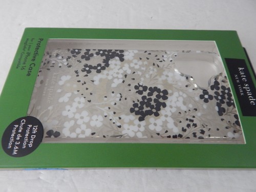 Kate Spade Protective Case for iPhone 16 Clear/Floral/Bling/White - Picture 4 of 7