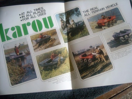 1970 Vintage KAROU Amphibian ATV Brochure Hunting Boat Snowmobile - Bild 3 von 8