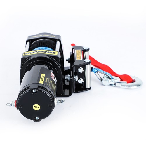 Elektrische Seilwinde 4500lb 12V Winde synthetisches Fernbedienung Seil Motor - Bild 10 von 12