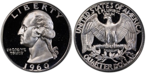 1960-P PCGS PR68DCAM Washington Quarter Proof 25C
