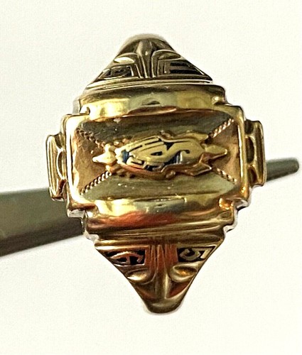 Vintage High School 1956 Letter S Josten 10K Gold Ladies Class Ring Size 6.75 - Picture 4 of 12
