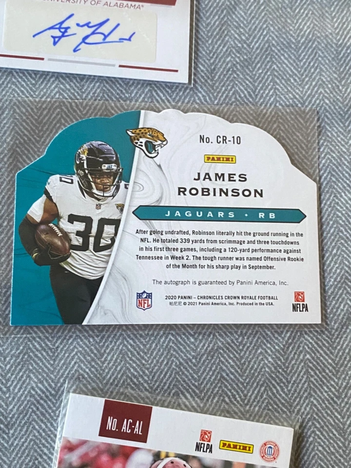 2020 Panini Chronicles Crown Royale James Robinson Autograph Auto /75 Red - Image 2 of 3