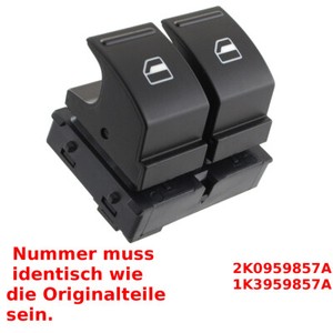 FENSTERHEBERSCHALTER FENSTER SCHALTER FÜR VW AMAROK CADDY GOLF V VI PASSAT B6