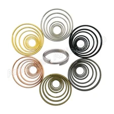 Round Split Ring Small to Large Double Loop Key Rings Keychain Rustproof Metal 