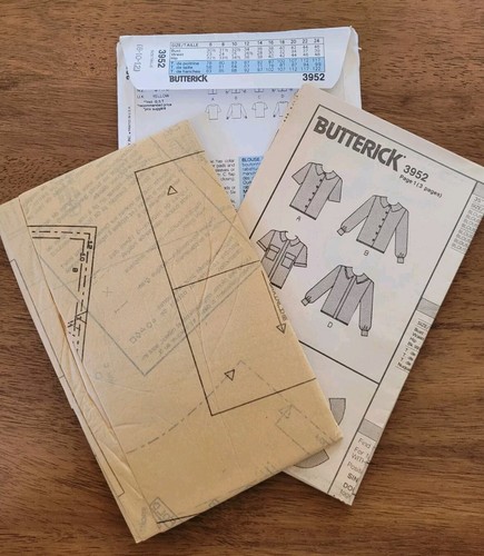 80s Butterick Women Blouses Vintage Sewing Pattern 3952 Sizes Miss 8 10 12 UNCUT - Picture 4 of 4
