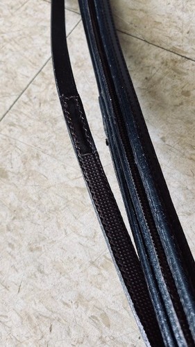 Weymouth Rein feines LEDER flach GUMMI GEFÜTTERT braun * englisches Leder 3/8" NEU - Bild 2 von 3