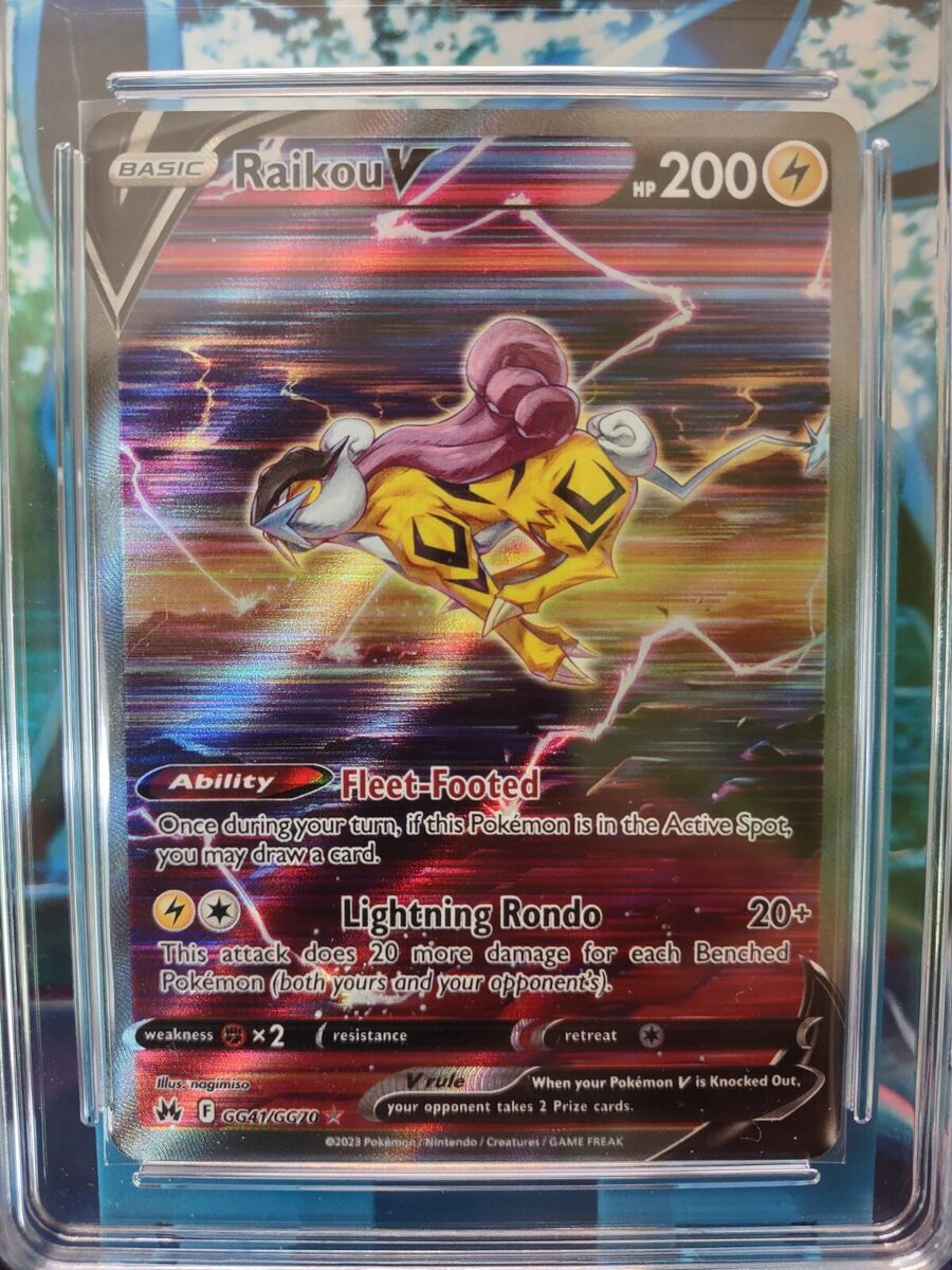 PSA 10 Gem Mint 2023 Pokemon Crown Zenith Raikou V Full Art #GG41