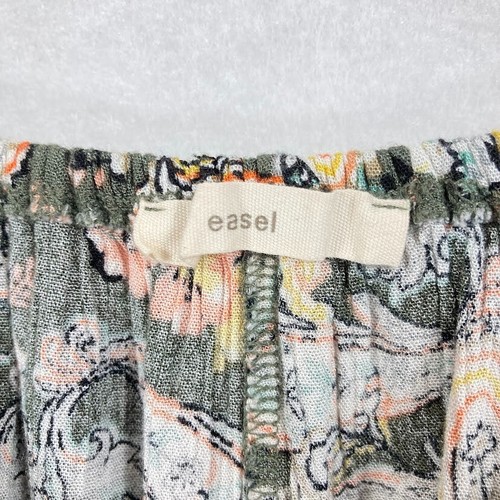 Easel Off The Shoulder Floral Billowy Boho Mini Dress Large - Bild 4 von 5