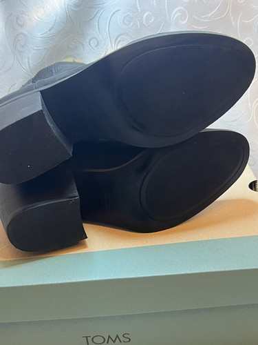 TOMS Women's Everly Oiled Nubuck Black Chelsea Boots Shoes Size 8 - Picture 12 of 14