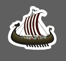 Viking Ship Sticker Battle Waterproof Norse Nordic Sail Travel Gift NEW