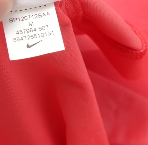 Tiger Woods Nike Polo Shirt Men Medium Red Ombre Gradient Lite DriFit Snaps - Picture 7 of 10