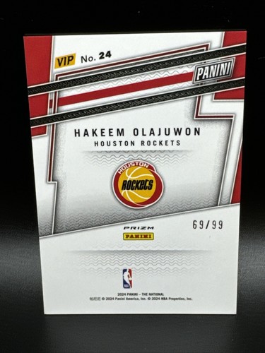 2024 Panini The National VIP Gold Packs Hakeem Olajuwon Green Ice /99 - Picture 2 of 4