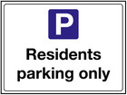 RESIDENTS PARKING ONLY Metal Sign Wall Space Drive House Home Park Printed A5A4