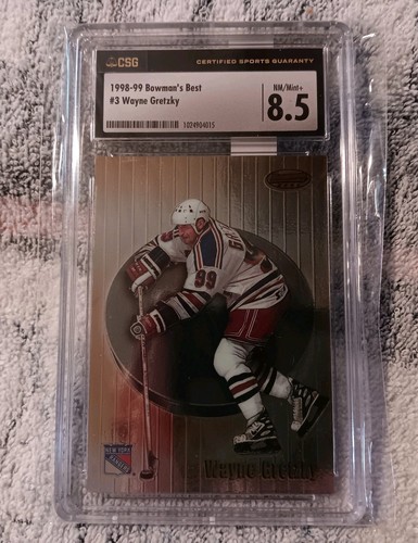 1998 Wayne Gretzky Bowmans Best #3 Graded CSG 8.5 Rangers NHL Hockey