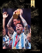 Nicolas OTAMENDI Hand Signed Argentina World Cup Winning A4 Photo COA!