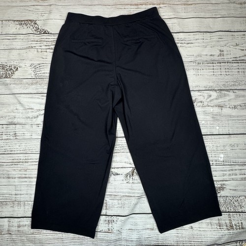 Halara Halotek Air Pants Pull On Womens Size 1X Black Stretch Wide Leg Comfort - Picture 2 of 9
