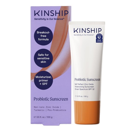 Kinship Zinc Oxide Mineral Facial Sunscreen SPF 32 Self Reflect for Sensitive...